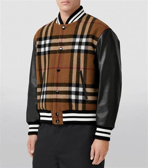 second hand burberry leather jacket|Burberry bomber jacket women's.